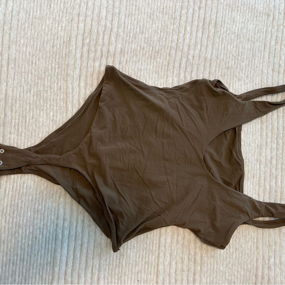 Skims Brown Sleeveless Bodysuit